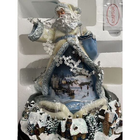 Bradford Thomas Kinkade "AND TO ALL A GOOD NIGHT" Illuminated Figurine 12" Tall - Picture 2 of 3